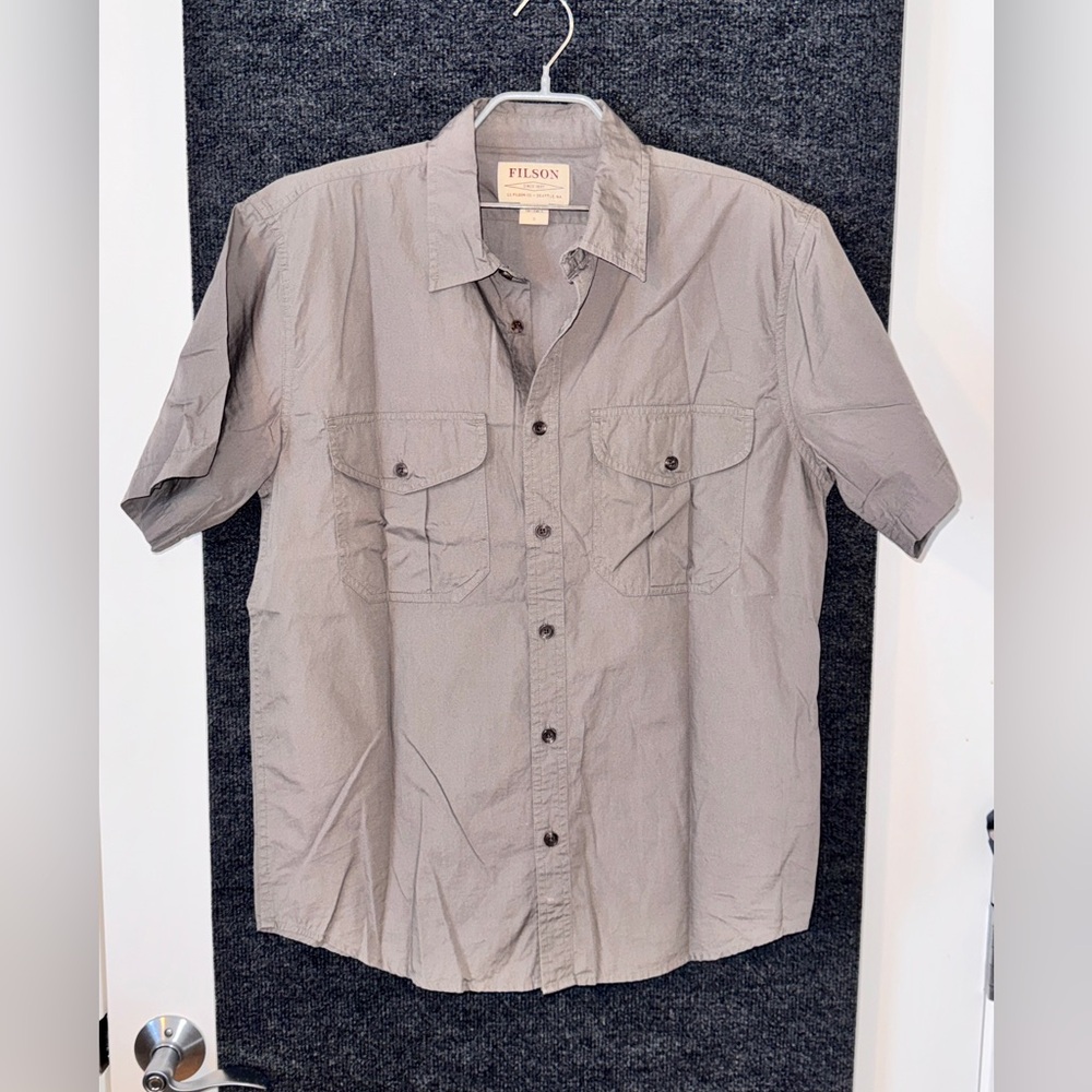 Filson feather cloth shirt grey size small